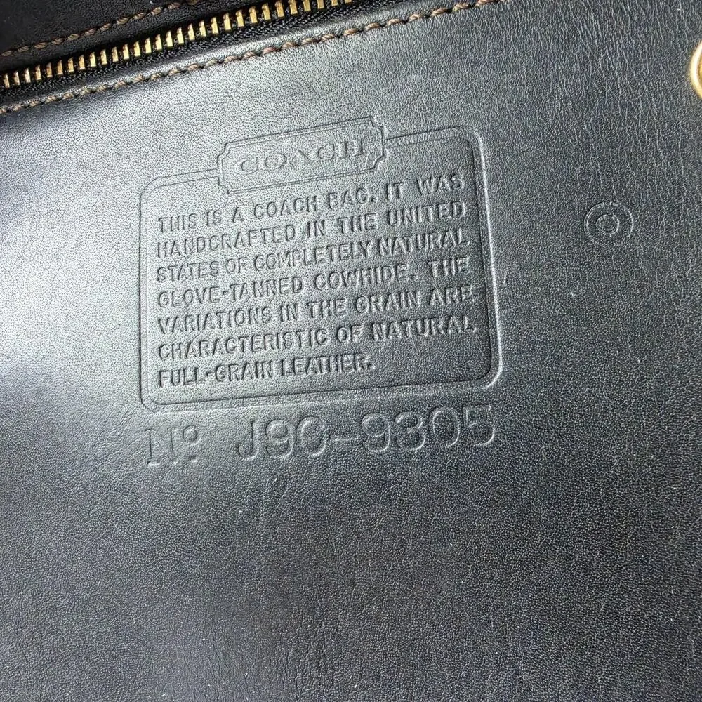 Vintage Coach Bleeker Tote Bag Small Black Leather Shoulder Purse 9305 USA